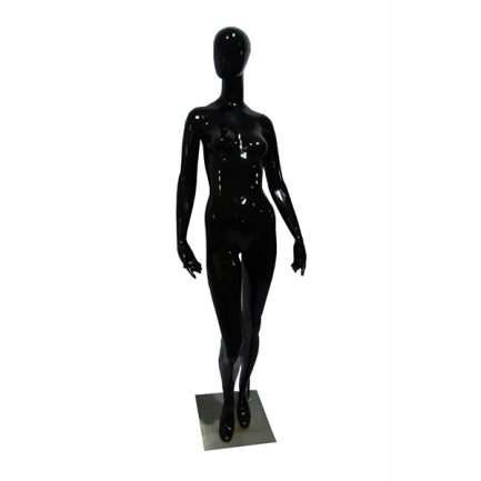 Maniquí Fibra de Vidrio en Negro Brillante