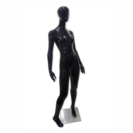 Maniquí Fibra de Vidrio en Negro Brillante