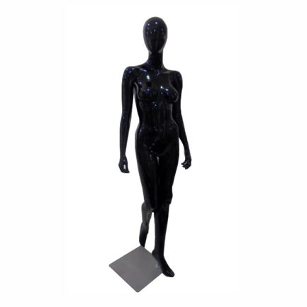 Maniquí Fibra de Vidrio en Negro Brillante